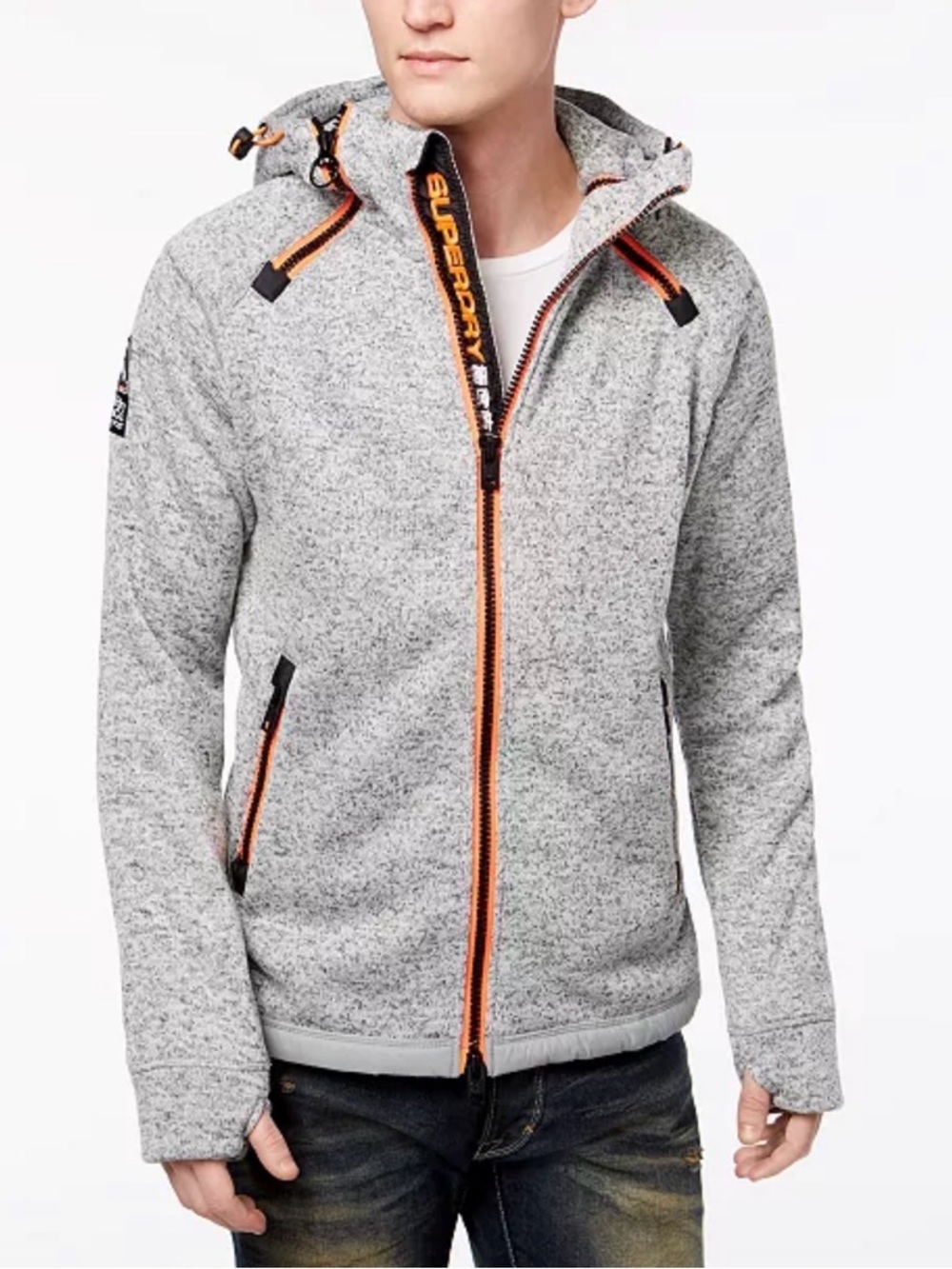Superdry Men's Storm Double-Zip Hoodie Jacket Size XL - Picture 7 of 8
